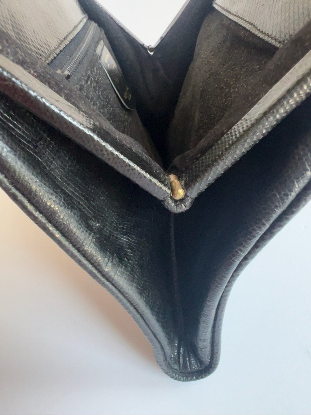 Susan Gail Genuine Snakeskin Bellido Black Vintage Crossbody Bag Made in Spain - Picture 10 of 10